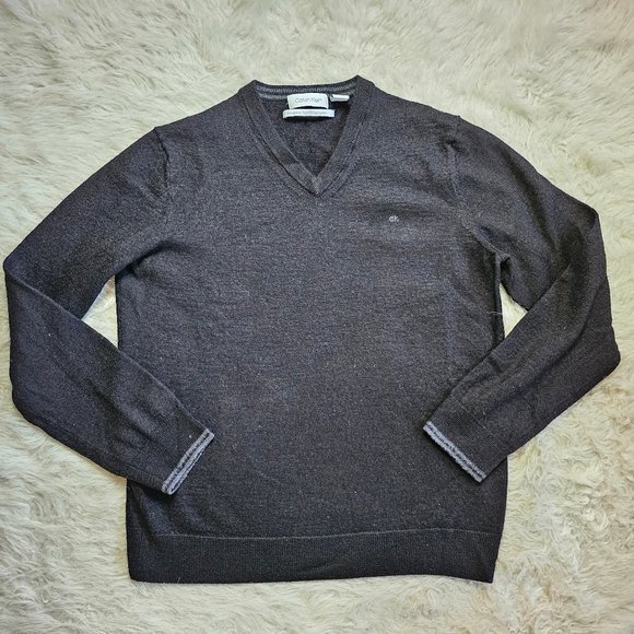 Calvin Klein Women's Black V-Neck Knitted Sweater Siz L - Picture 2 of 9